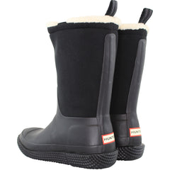 Hunter Sherpa Webbing Womens Black Wellington Boots