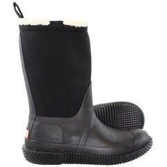 Hunter Sherpa Webbing Womens Black Wellington Boots
