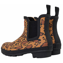 Hunter Original Leopard Print Womens Brown Chelsea Boots