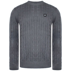 Weekend Offender Logo Mens Dark Charcoal Sweater