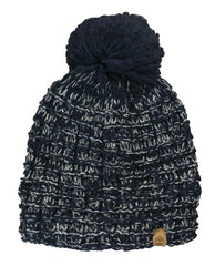 Timberland Cordwood Womens Navy PomPom Beanie