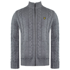 Lyle & Scott Cable Knit Mens Grey Sweater