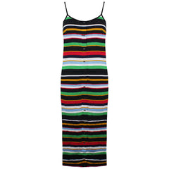 Vans Off The Wall Striped Womens Multicoloured Midi Dress