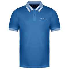 Ben Sherman Collar Interest Mens Blue Polo Shirt