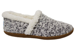 Toms Birch Wollen Natural Womens Black/White Slippers