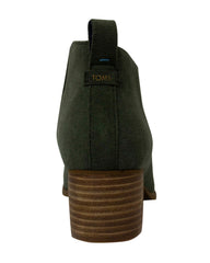 Toms Leilani Womens Green Heeled Boots