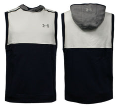 Under Armour Threadborne Mens Black/White Hooded Vest