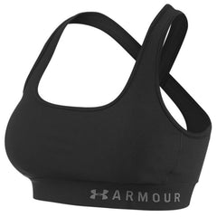 Under Armour Mid Crossback Womens Black Sports Bra