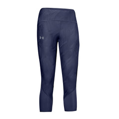 Under Armour Fly Fast Jacquard Womens Blue Cropped Leggings