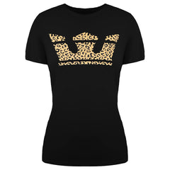 Supra Leopard Print Crown Womens Black T-Shirt