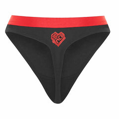 Nicce Heart Womens Black Thong Underwear