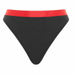 Nicce Heart Womens Black Thong Underwear
