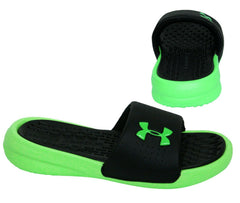 Under Armour Playmaker Fix Kids Black/Green Sliders