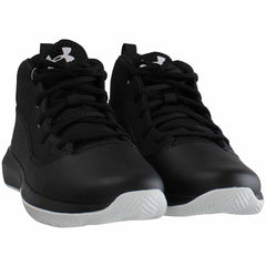 Under Armour GS Lockdown 4-BLK Kids Black Basketball Shoes