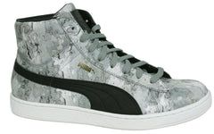 Puma Basket Classic Mid Mens Grey/Black Trainers