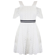 Armani Exchange Womens Off White Summer Dress
