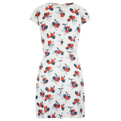 Armani Exchange Hibiscus Pattern Womens White/Red Dress