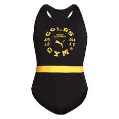 Puma x Gold's Gym Womens Black Bodysuit