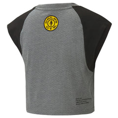 Puma x Gold's Gym Logo Womens Grey Crop Top