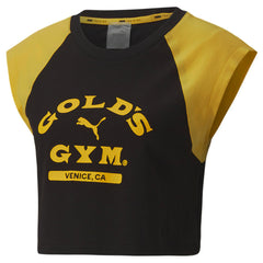 Puma x Gold's Gym Logo Womens Black Crop Top