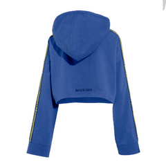 Puma x Rihanna Fenty Womens Blue Cropped Hoodie