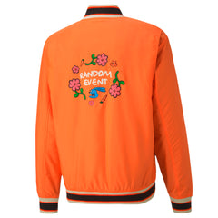 Puma x Randomevent Logo Mens Orange Bomber Jacket