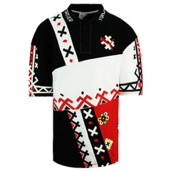 Puma x Jahnkoy Graphic Print All Over Mens Black Polo Shirt