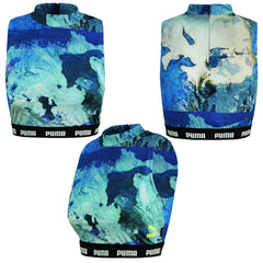 Puma x Central Saint Martins AOP Womens Blue Crop Top