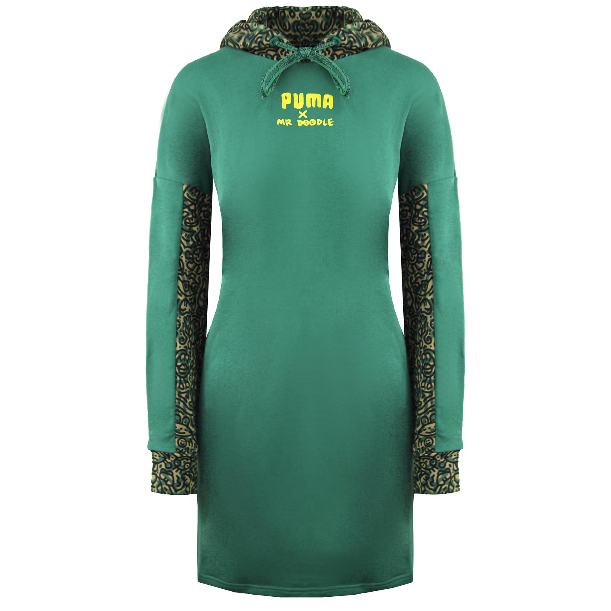 Puma x Mr. Doodle Womens Green Jumper Dress Puma x Mr. Doodle Womens Green Jumper Dress