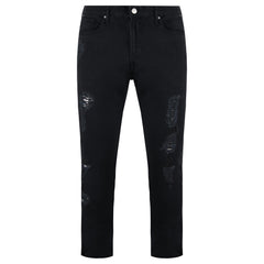 Armani Exchange Mens Slim Fit Ripped Black Jeans (J13)