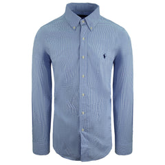 Ralph Lauren Checkered Mens Blue Oxford Shirt