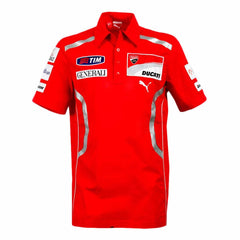Puma Official Ducati Racing Team Collared Red Mens Polo Shirt 760845 01