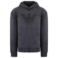 Emporio Armani Mens Dark Grey Hoodie