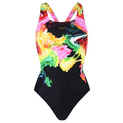 Speedo ColourBlend Flower Placement Digital Powerback Women Swimming Costume