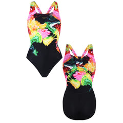 Speedo ColourBlend Flower Placement Digital Powerback Women Swimming Costume