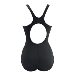 Speedo Placement Womens Black/Orange Swimming Costume