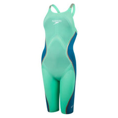 Speedo Fastskin LZR Openback Kneeskin Womens Green/Blue Swimwear