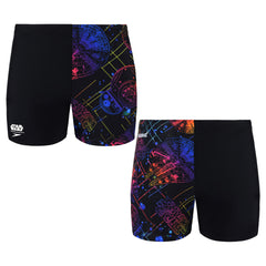 Speedo All Over Print Digital Star Wars Leg Kids Black Swimming Trunks