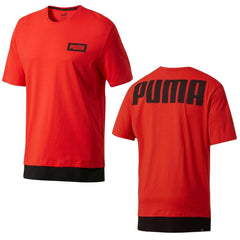 Puma Mens Rebel Tee Graphic Branded T-Shirt Casual Red