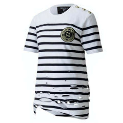 Puma x Balmain Distressed Womens White T-Shirt