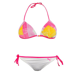 Puma Reversible Womens White/Pink Triangle Bikini