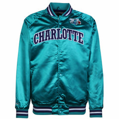 Mitchell & Ness Charlotte Hornets Lightweight Satin Bomber Jacket