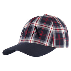 Armani Exchange Blue Red Plaid Baseball Cap 954081 8A163 00474