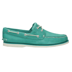 Timberland Classic 2 Eye Mens Teal Boat Shoes