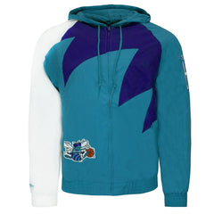 Mitchell & Ness Charlotte Hornets Mens Blue Jacket