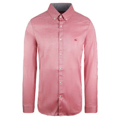 Lacoste Slim Fit Mens Pink Oxford Shirt