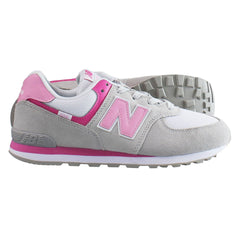 New Balance 574 Core Kids Grey/Pink Trainers