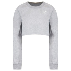 Gymshark Cropped Womens Grey Marl Sweater