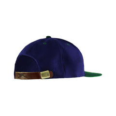 Slazenger Flat Brim Mens Dark Purple/Green Cap