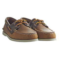 Sperry A/0 3-Eye DK Mens Brown Boat Shoes